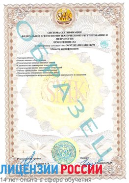 Образец сертификата соответствия (приложение) Невьянск Сертификат ISO 14001